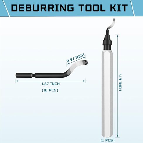 ZUFECY Deburring Tool, Micro-Polished & Anodized Handle with 10 Steel Blades, Multi-Material Deburring Kit for 3D Printing, Metal, PVC, Copper and Plastic Edges​ in Saudi Arabia