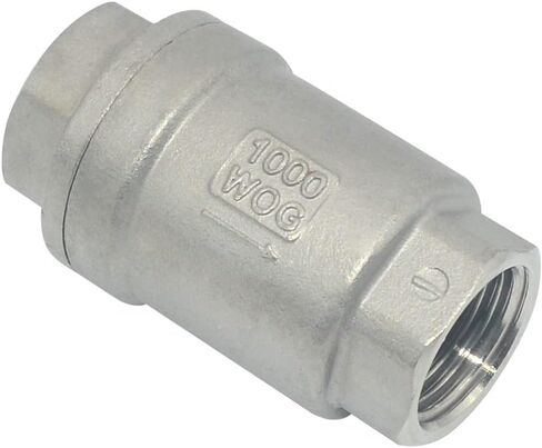 صمام فحص WOG1000 أنثى NPT، صمام فحص عمودي، زنبرك NPT محمل بضغط تكسير منخفض، من الفولاذ المقاوم للصدأ SS316 CF8M (1/2 بوصة) in Kuwait