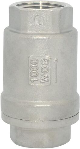 صمام فحص WOG1000 أنثى NPT، صمام فحص عمودي، زنبرك NPT محمل بضغط تكسير منخفض، من الفولاذ المقاوم للصدأ SS316 CF8M (1/2 بوصة) in Kuwait