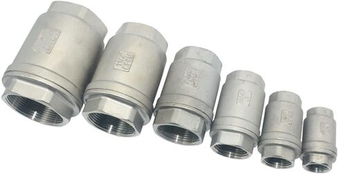 صمام فحص WOG1000 أنثى NPT، صمام فحص عمودي، زنبرك NPT محمل بضغط تكسير منخفض، من الفولاذ المقاوم للصدأ SS316 CF8M (1/2 بوصة) in Kuwait