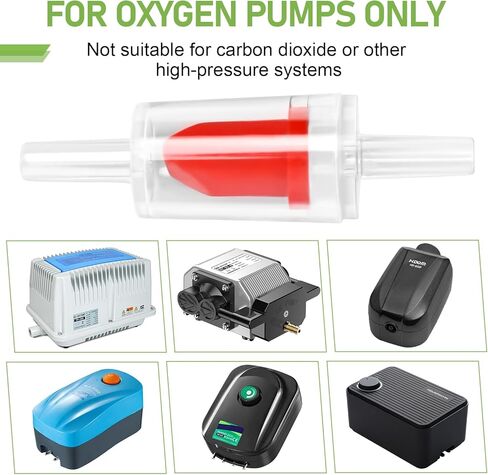 8 قطع صمامات فحص لحوض السمك مقاس 3/16 بوصة من البلاستيك صمام فحص غير قابل للإرجاع في اتجاه واحد لخزان الأسماك، أحمر (QVY09003) in Kuwait