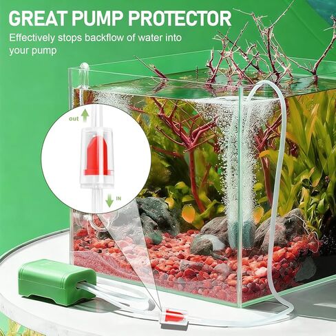 8 قطع صمامات فحص لحوض السمك مقاس 3/16 بوصة من البلاستيك صمام فحص غير قابل للإرجاع في اتجاه واحد لخزان الأسماك، أحمر (QVY09003) in Kuwait