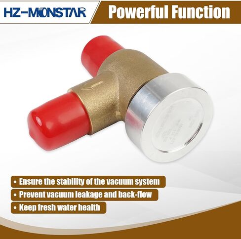 Brass RV Vacuum Breaker Check Valve, 571-VAC-CHK-A Camper Trailer Flusher Check Valve, 1/2 DN Male Replacement for B&B Model 571 Check Valve Replace Leaking on Black Tank System in Saudi Arabia
