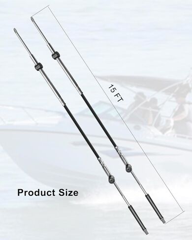كابلات التحكم بطول 15 قدم مناسبة للمحرك الخارجي GEN I Mercury Quicksilver Mariner كابل الخانق 33c، كابلات الخانق والتحويل، قطعتان in Saudi Arabia