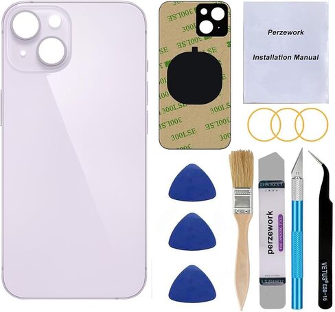Rear Back Glass Replacement for iPhone 14 6.1-inches with Reparing Toolkit and Manual (Midnight Black) in Saudi Arabia