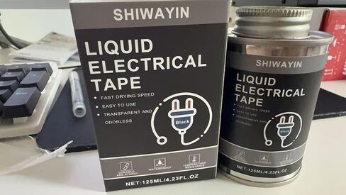Liquid Electrical Tape 2-Pack, Black, 125ml Each, Waterproof, Fast Drying, High Temperature Resistant, Flexible Rubber Coating for Wires Cables Electrical Equipment, Anti-Corrosion Insulation Sealant in Saudi Arabia