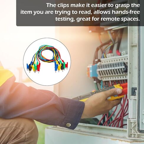 10Pcs 14 Gauge Alligator Clips with Wires for Multimeter, Heavy Duty Silicone Test Leads 15A Jumper Wires with Insulators Clips for Electrical Testing Experiment(3.3ft/1m) in Saudi Arabia
