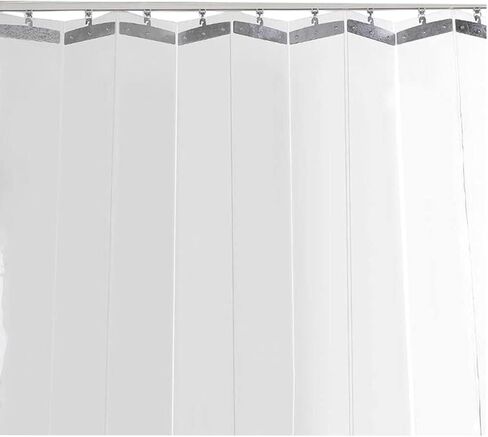 طقم ستائر شريطية شفافة من مادة PVC للفريزر والمستودع والغرفة الباردة والجزار - غطاء باب صناعي (الحجم: 1.3 × 2.2 م) - متين وسهل التركيب in Kuwait