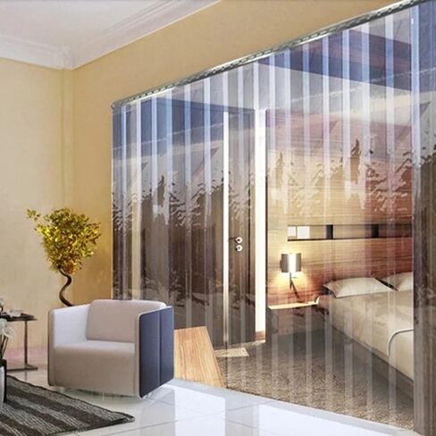 Heavy Duty PVC Strip Door Curtain for Walk-in Coolers, Easy Install with Stainless Steel Hanging System, Durable & Energy Efficient Cool Curtains - Perfect for Commercial Use in Saudi Arabia