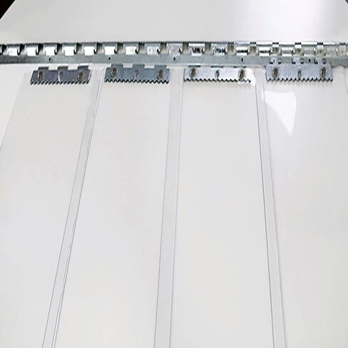 Heavy Duty PVC Strip Door Curtain for Walk-in Coolers, Easy Install with Stainless Steel Hanging System, Durable & Energy Efficient Cool Curtains - Perfect for Commercial Use in Saudi Arabia