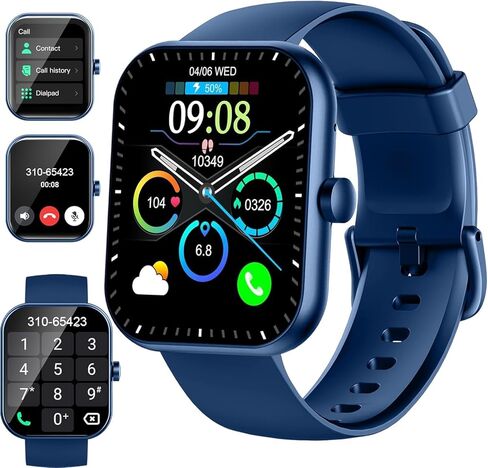 Motast Smart Watch (الإجابة/إجراء مكالمة) ، ساعة ذكية HD للرجال ، عداد الخطى in Kuwait