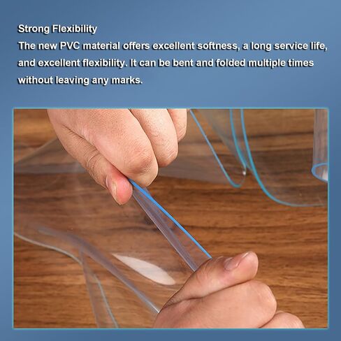 PVC Freezer Strip Curtain Door - Insulated Plastic Strip Door Kit, Waterproof & Windproof, 90x240cm (35.43x94.49in) for Energy Efficiency, Temperature Control, and Easy Installation in Saudi Arabia