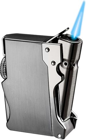 Torch Lighter, Adjustable Windproof Flame, Chef's Professional Gift, 3-in-1, Refillable Butane Lighter for Grilling, Outdoor, Barbecue and Baking Lighters (Butane Gas Free) in Kuwait