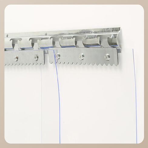 PVC Strip Curtain for Freezers, Transparent Waterproof Door Curtain for Balconies, Wind-Blocking Vinyl Door Strips (240x230cm / 94.49x90.55in) in Saudi Arabia