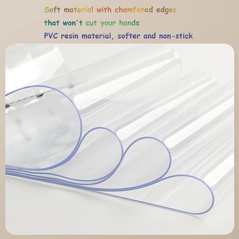 PVC Strip Curtain for Freezers, Transparent Waterproof Door Curtain for Balconies, Wind-Blocking Vinyl Door Strips (240x230cm / 94.49x90.55in) in Saudi Arabia