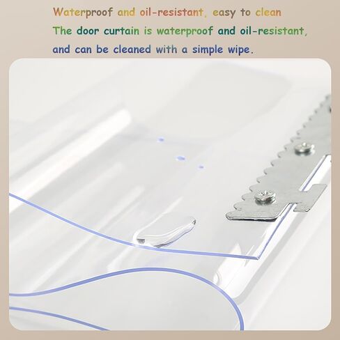 PVC Strip Curtain for Freezers, Transparent Waterproof Door Curtain for Balconies, Wind-Blocking Vinyl Door Strips (240x230cm / 94.49x90.55in) in Saudi Arabia