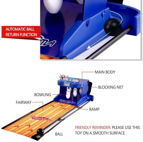 Indoor Electronic LED Bowling Game - Auto Reset Sports Console with Scoreboard for Kids and Adults - Fun Family Game Night Activity in Saudi Arabia