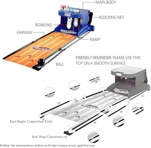 Foldable Electronic Bowling Set for Home - LED Scoreboard, Automatic Reset, Sound Effects - Fun Indoor Game for Kids, Boys, Girls & Adults in Saudi Arabia