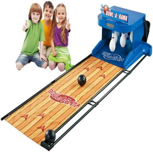 Home Bowling Alley Set, Indoor Bowling Game Console for Kids, Automatic Reset, Lights & Sound Effects, Fun Sports Activity for 1-2 Players in Saudi Arabia