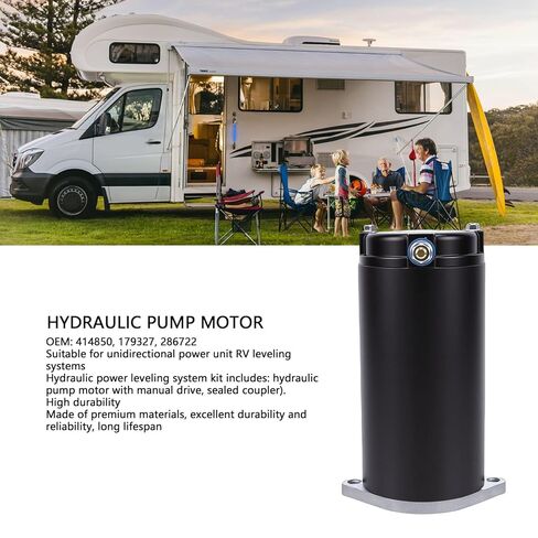 Akozon 12V مضخة هيدروليكية المحرك 179327 استبدال اقتران طوق مختوم لوحدة الطاقة أحادية الاتجاه Lippert نظام تسوية RV بناء سبائك الألومنيوم دائم وموثوق in Saudi Arabia