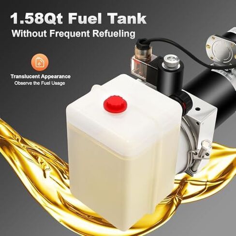 Electric Hydraulic Pump,0.5KW 24V DC Hydraulic Power Unit,2L Dump Trailer Fluids Power Pump w/Remote Control,Pump Output: 0.26cc/r,for Dump Truck Car Lifting in Saudi Arabia
