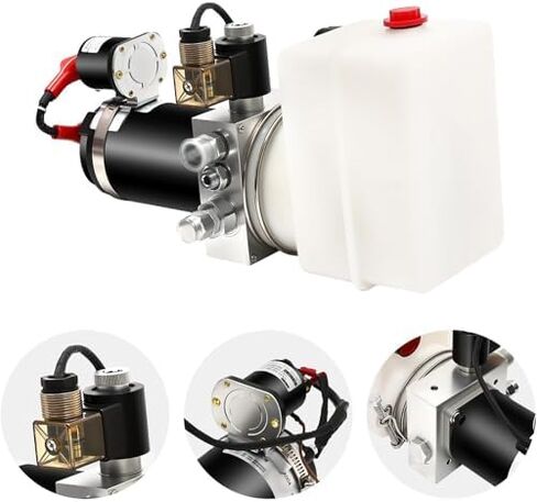 Electric Hydraulic Pump,0.5KW 24V DC Hydraulic Power Unit,2L Dump Trailer Fluids Power Pump w/Remote Control,Pump Output: 0.26cc/r,for Dump Truck Car Lifting in Saudi Arabia