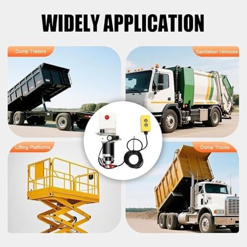 Electric Hydraulic Pump,0.5KW 24V DC Hydraulic Power Unit,2L Dump Trailer Fluids Power Pump w/Remote Control,Pump Output: 0.26cc/r,for Dump Truck Car Lifting in Saudi Arabia