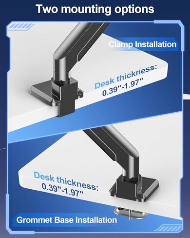 Mount Pro Huffice Monitor Arm لشاشات Ultrawide 49 بوصة كحد أقصى يصل إلى 44 رطلاً ، وجبل شاشة واحدة من الألومنيوم من أجل Samsung Odyssey G9 وأكثر من ذلك ، حامل مكتب العرض القابل للتعديل ، Vesa 100x100mm in Saudi Arabia
