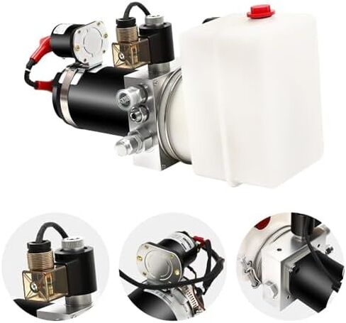 Electric Hydraulic Pump, 12V DC Power Unit, 1.81 Fluid Pump w/Remote Control for Daily Lifting and Dumping Needs in Saudi Arabia