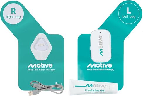 Motive Knee Pain Relief Therapy - Advanced Non-TENS Device to Treat Muscle Weakness, App Controlled, and a Portable Home Treatment for Pain Management Solution - Both Knees in Kuwait