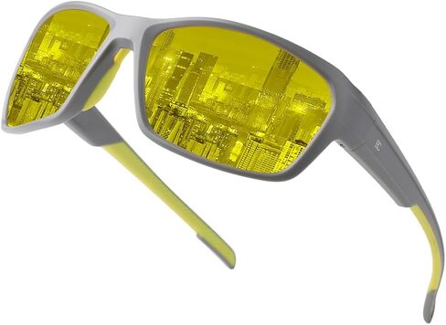 BIRCEN Night Vision Glasses for Driving: Running Cycling Sport Night Anti Glare Yellow Glasses for Men Women in Saudi Arabia