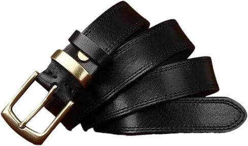 Women's Leather Belt - 2.8 cm Solid Cowhide with Needle Buckle for Jeans in Saudi Arabia