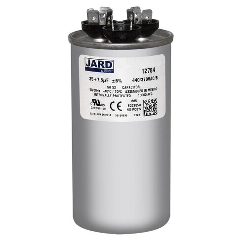 35/7.5 MFD 370 440 Volt VAC Round Run Capacitor, Replaces 328P357DH44N37A5Z SE49 2291 CD35+7.5X370R TP-CAP-35/7.5/370R in Saudi Arabia