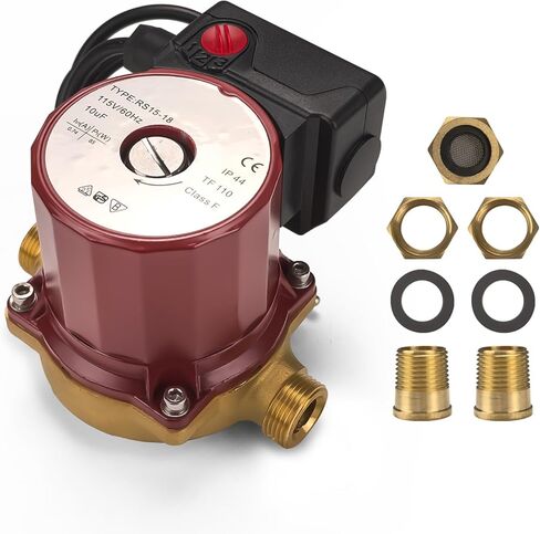 مضخة دائرية UP15-18B5 59896114 115 فولت، 1/25 HP، 1/2 بوصة نظام مفتوح لنهاية العرق مناسب لدوارة الماء الساخن Grundfos UP15-18B5 in Kuwait