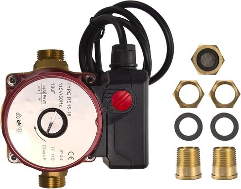 مضخة دائرية UP15-18B5 59896114 115 فولت، 1/25 HP، 1/2 بوصة نظام مفتوح لنهاية العرق مناسب لدوارة الماء الساخن Grundfos UP15-18B5 in Kuwait