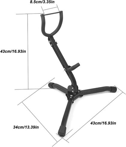 Semme Folding Saxophone Stand Metal Design for Alto with Scratch Portable Carry Options in Saudi Arabia