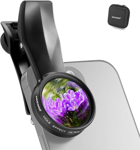 NEWER BASICS 2 in 1 Phone Camera Lens Assories Kit ، HD 0.45x wide angle + 15x macro ، clamp عدسة 37 مم متوافقة مع هاتف iPhone Samsung Android ، LS-67 in Kuwait