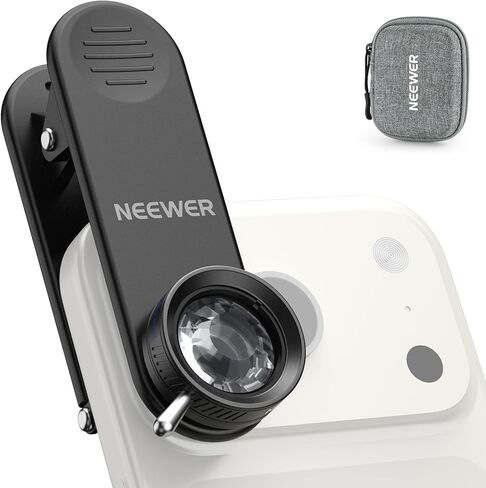 NEWER BASICS 2 in 1 Phone Camera Lens Assories Kit ، HD 0.45x wide angle + 15x macro ، clamp عدسة 37 مم متوافقة مع هاتف iPhone Samsung Android ، LS-67 in Kuwait