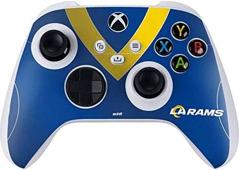 ملصق Skinit المخصص للألعاب متوافق مع وحدة تحكم Xbox Series S - تصميم مرخص رسميًا من NFL Los Angeles Rams in Kuwait