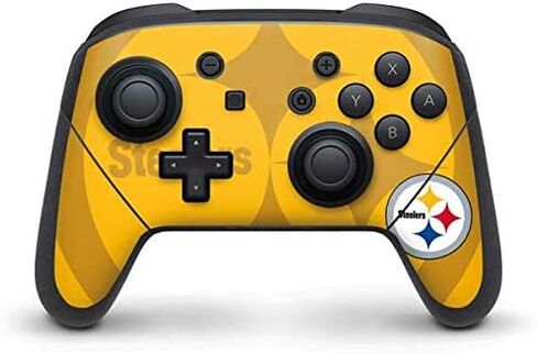 Skinit Decal Gaming Skin Compatible with Nintendo Switch Pro Controller - Officially Licensed NFL Pittsburgh Steelers Double Vision Design in Saudi Arabia
