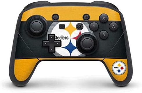 Skinit Decal Gaming Skin Compatible with Nintendo Switch Pro Controller - Officially Licensed NFL Pittsburgh Steelers Double Vision Design in Saudi Arabia