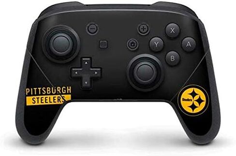 Skinit Decal Gaming Skin Compatible with Nintendo Switch Pro Controller - Officially Licensed NFL Pittsburgh Steelers Double Vision Design in Saudi Arabia