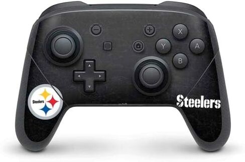 Skinit Decal Gaming Skin Compatible with Nintendo Switch Pro Controller - Officially Licensed NFL Pittsburgh Steelers Double Vision Design in Saudi Arabia