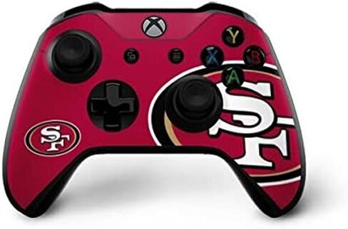 ملصق Skinit المخصص للألعاب متوافق مع وحدة تحكم Xbox One X - تصميم شعار كبير مرخص رسميًا من NFL San Francisco 49ers in Saudi Arabia