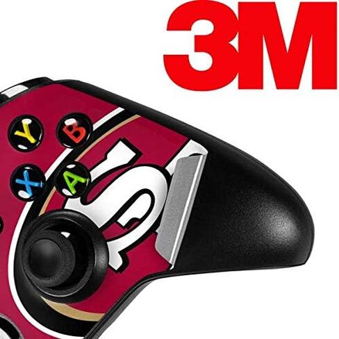 ملصق Skinit المخصص للألعاب متوافق مع وحدة تحكم Xbox One X - تصميم شعار كبير مرخص رسميًا من NFL San Francisco 49ers in Saudi Arabia