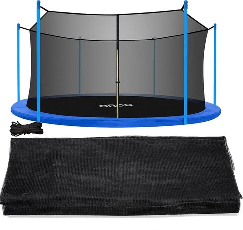 ORCC Trampoline Net - Trampoline Netting Replacement for 6-8 Straight Poles - 10FT 12FT 14FT 15FT 16FT Round Frame Trampolines (Replacement Net Only) in Saudi Arabia