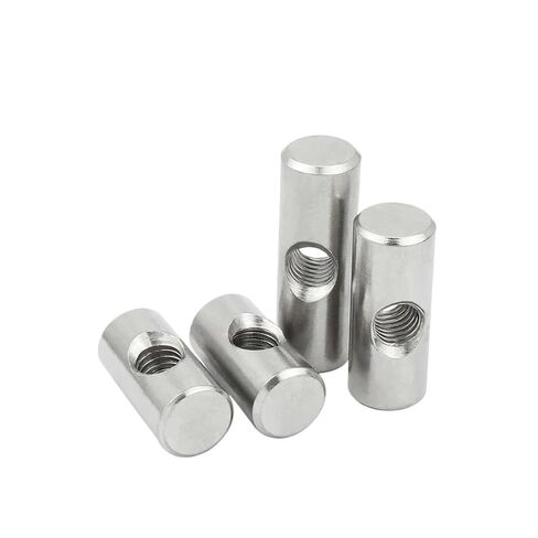 Barrel nut, M4 M5 M6 Cylindrical PinDowel Cross Hole Hammer Embedded Nut for Wood Furniture Accessories(OD6 M4x25(5PCS)) in Saudi Arabia