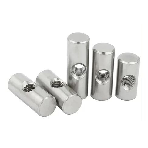 Barrel nut, M4 M5 M6 Cylindrical PinDowel Cross Hole Hammer Embedded Nut for Wood Furniture Accessories(OD6 M4x25(5PCS)) in Saudi Arabia