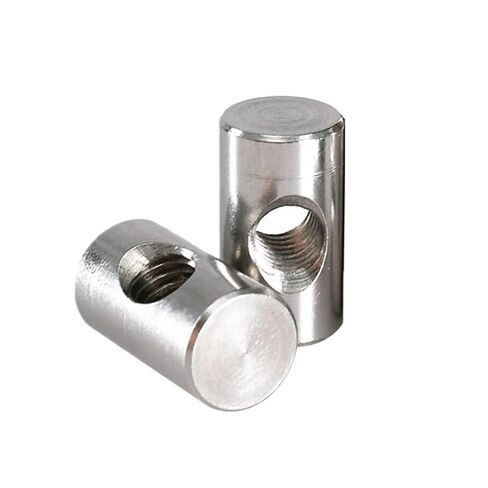 Barrel nut, M4 M5 M6 Cylindrical Pin Dowel Cross Hole Hammer Embedded Nut for Wood Furniture Accessories(M6x18 (5Pcs)) in Saudi Arabia