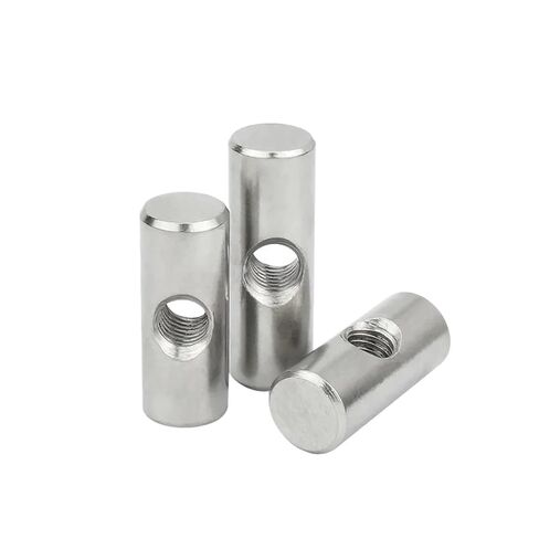 Barrel nut, M4/M5/M6 Bolts Cylindrical Pin Dowel Wood Furniture Embedded Locking Long Nut(OD10 M6x30(2PCS)) in Saudi Arabia